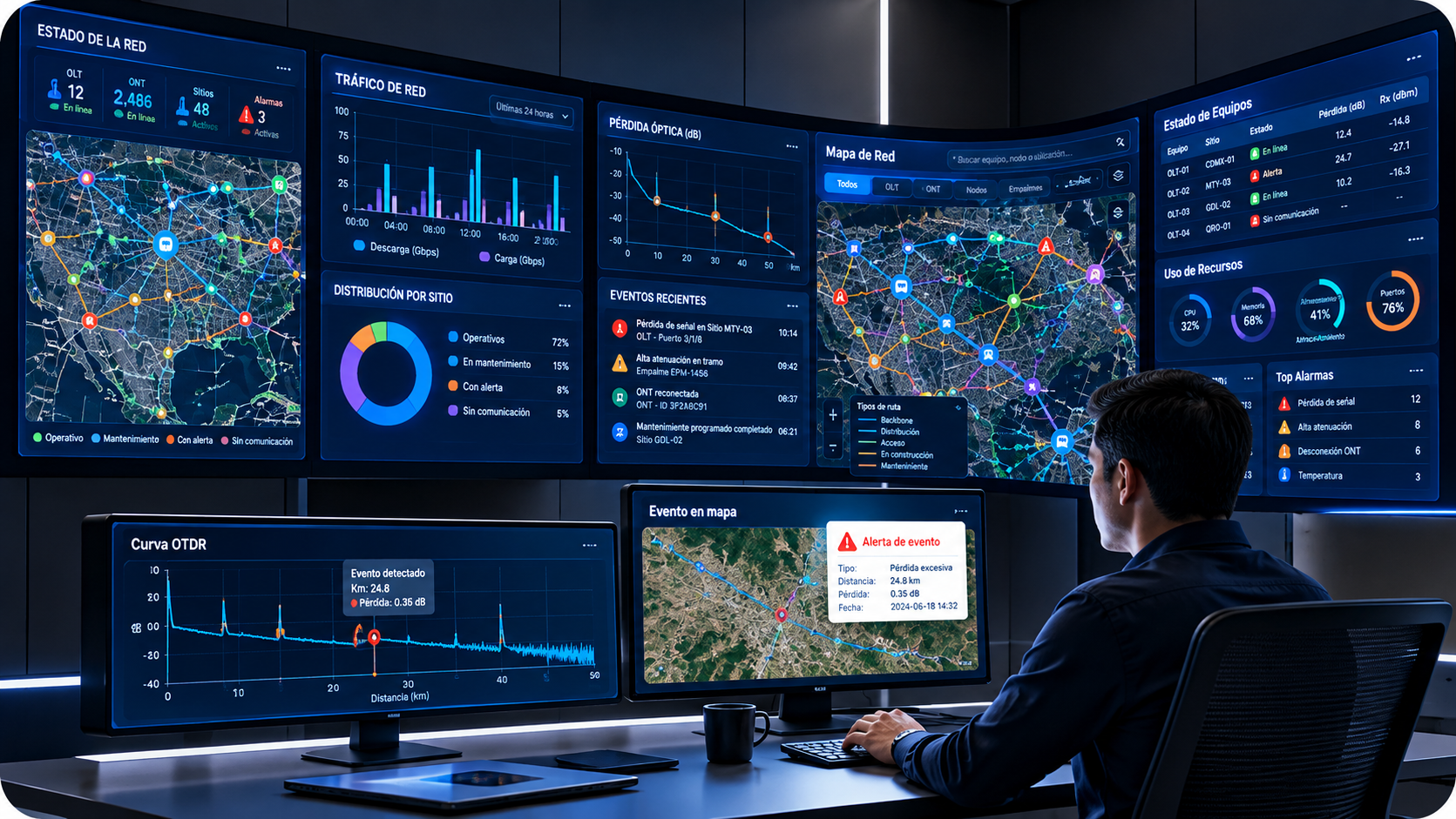 Plataforma centralizada de monitoreo Optiker